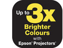 Up to 3X Brighter Colours with Epson Projectors