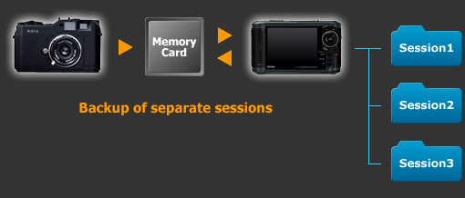 Backup by each session