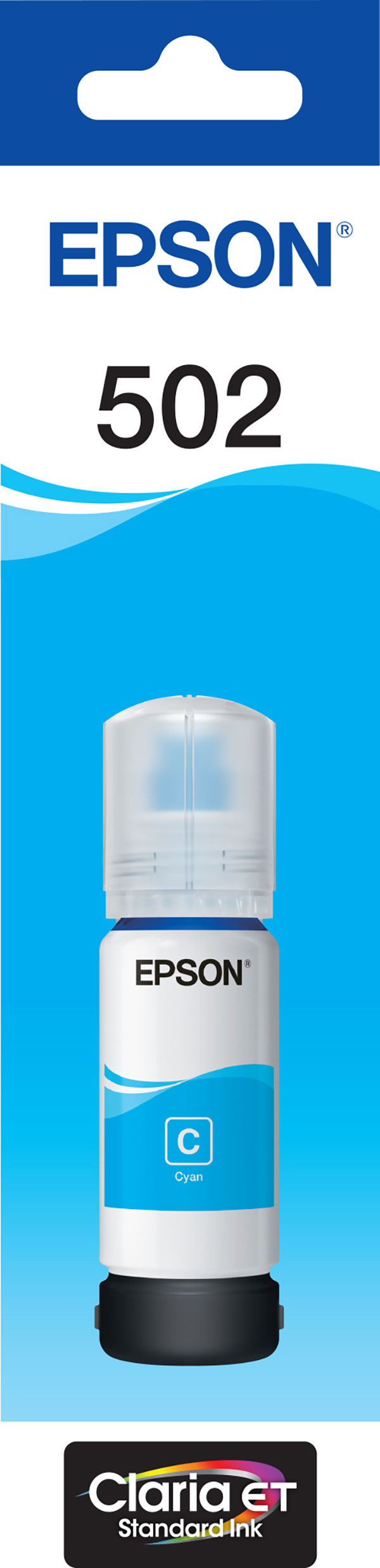 T502 - EcoTank - Cyan Ink Bottle
