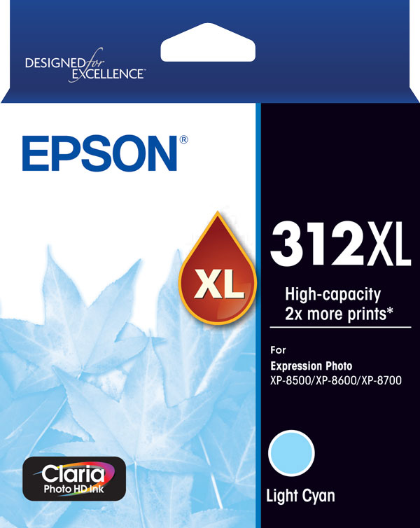 312XL - High Capacity Claria Photo HD - Light Cyan Ink Cartridge
