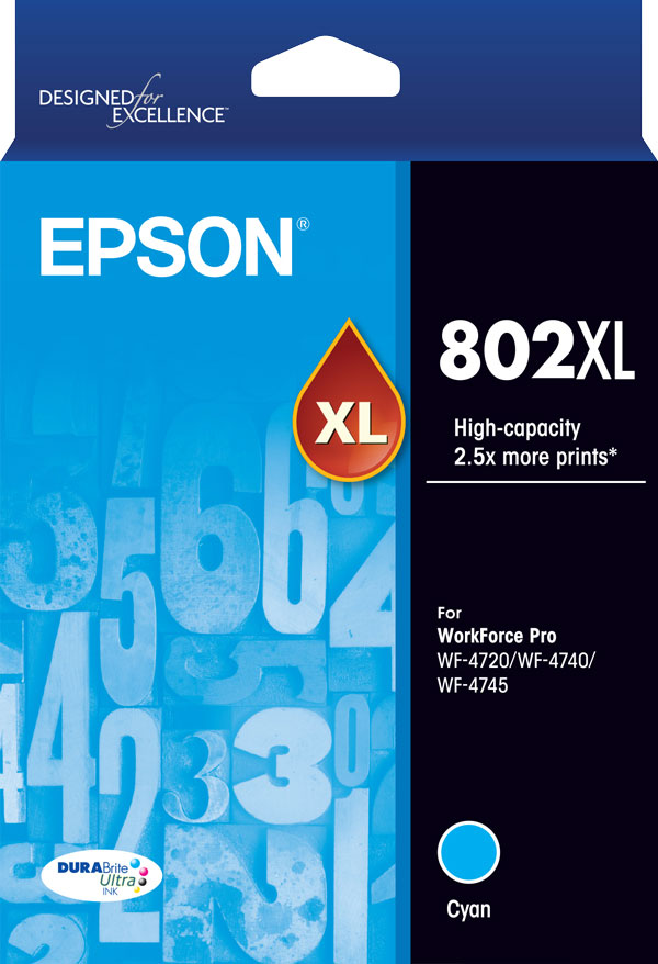 802XL - High Capacity DURABrite Ultra - Cyan Ink Cartridge