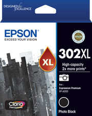 302XL - High Capacity Claria Premium - Photo Black Ink Cartridge