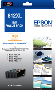 812XL - High Capacity Capacity DURABrite Ultra - Ink Cartridge Value Pack
