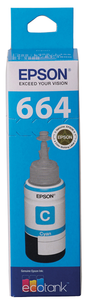 T664 - EcoTank - Cyan Ink Bottle