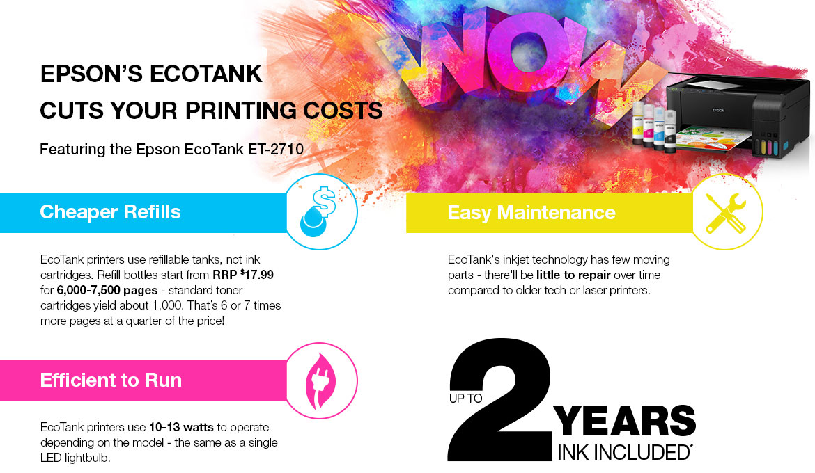 Epson Ecotank Cuts Your Printing Costs