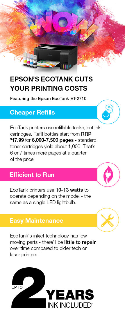 Epson Ecotank Cuts Your Printing Costs