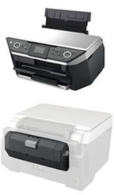 Dual paper trays and optional autoduplexer