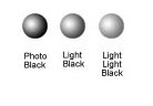 Three-level black ink