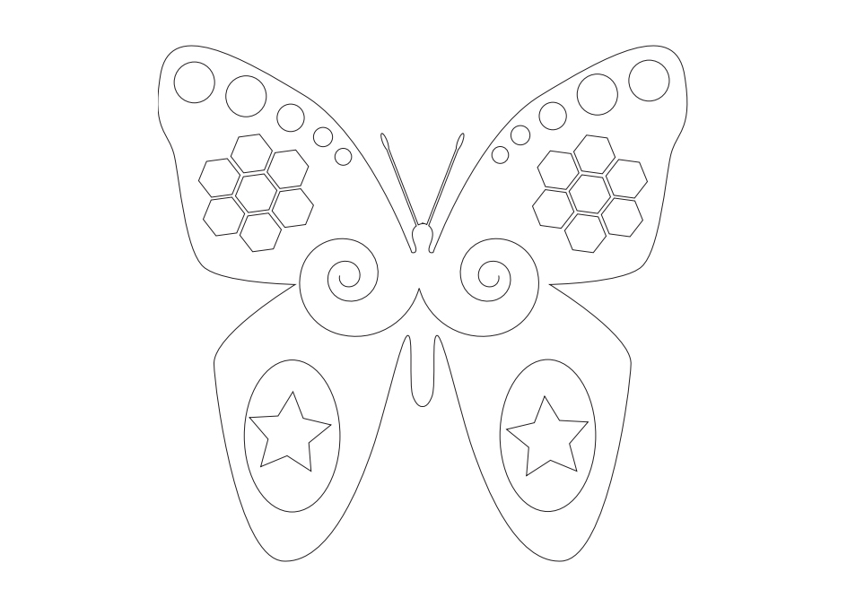 Beautiful Butterfly Colouring Sheet