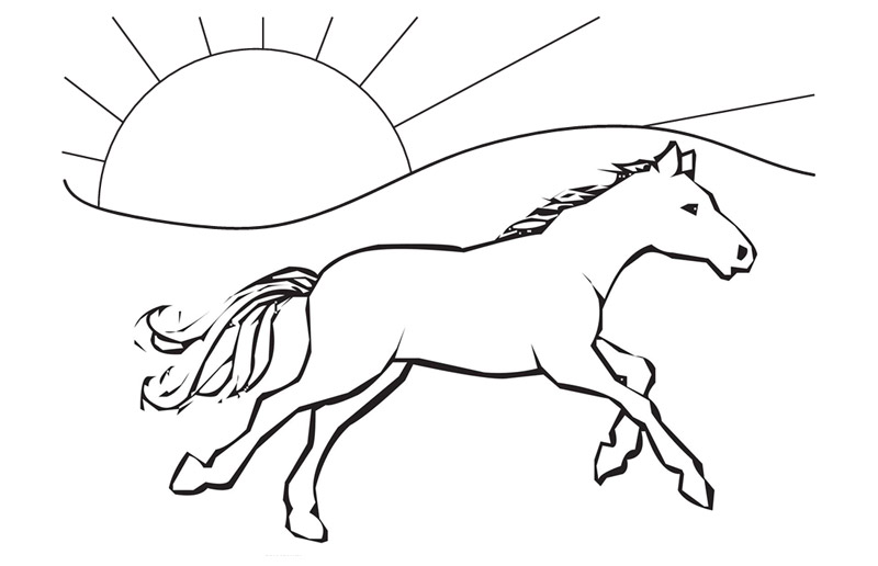 Horse Colouring Sheet
