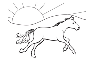 Horse Colouring Sheet