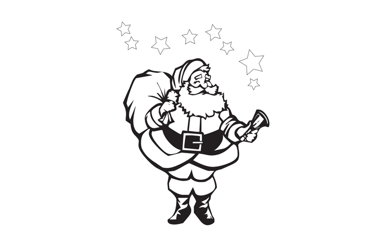 Christmas Santa Colouring Sheet