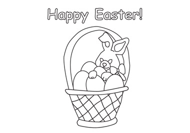 Easter Basket Colouring Sheet