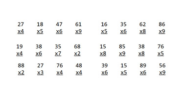 Multiplication Worksheet