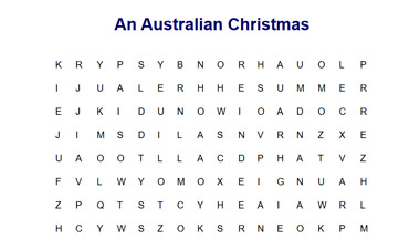 An Australian Christmas Find-a-Word