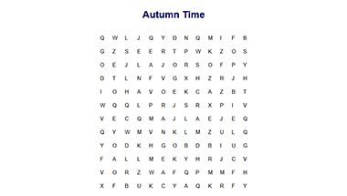 Autumn Time Find-a-Word