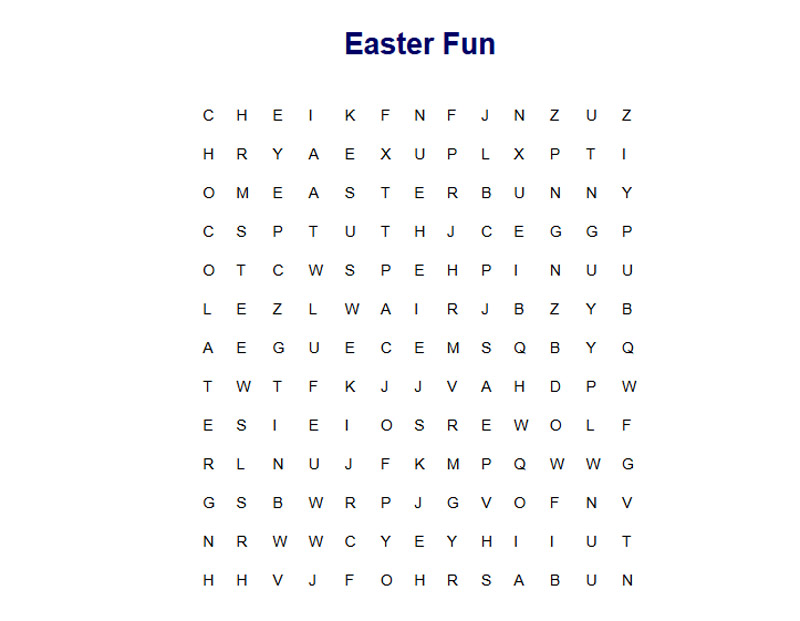 Easter Fun Find-a-Word