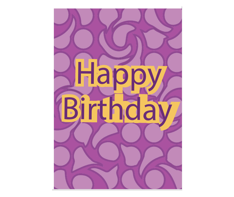 Funky Purple Birthday Card