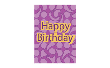 Funky Purple Birthday Card