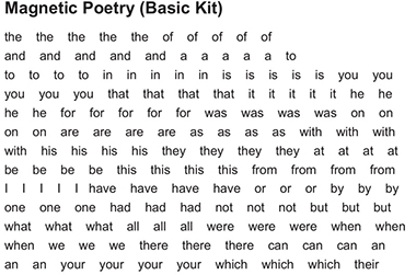 Magnetic Poetry - Basic Kit