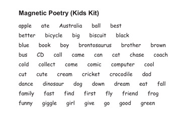 Magnetic Poetry - Kids Kit