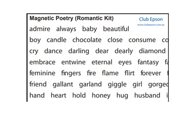 Magnetic Poetry - Romantic Kit