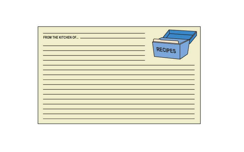 Recipe Card (3" x 5")