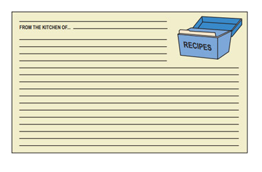 Recipe Card (3" x 5")