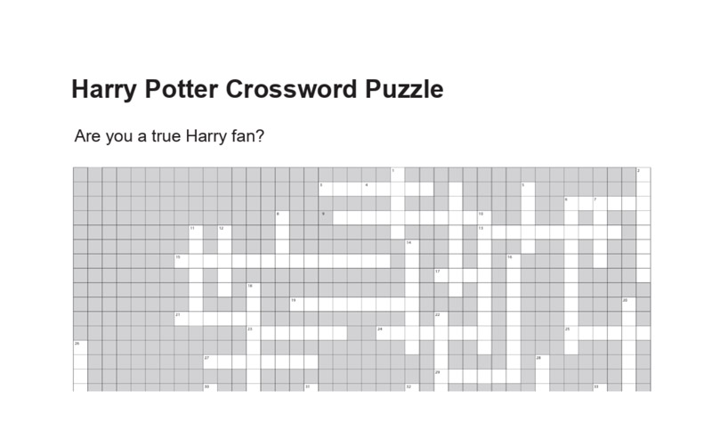 Harry Potter (TM) Crossword