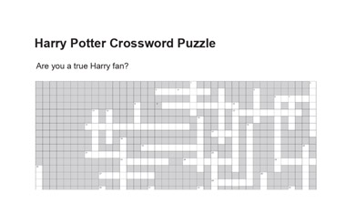 Harry Potter (TM) Crossword