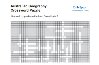 Australian Geography Crossword