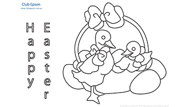 Easter Ducks Colouring Sheet
