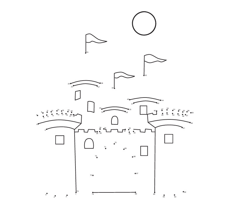Medieval Castle Dot-to-Dot