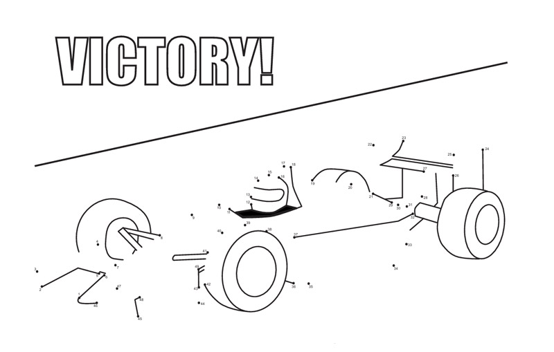 Race car Dot-to-Dot