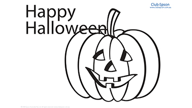 Halloween Jack-O-Lantern Colouring Sheet