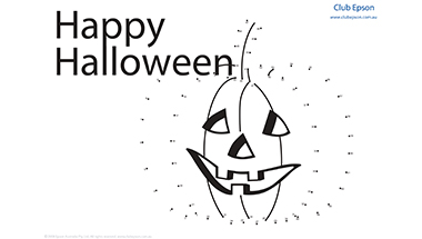 Halloween Jack-O-Lantern Dot-to-Dot