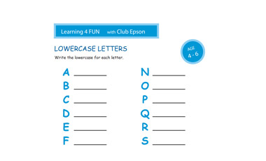 Lowercase Letters