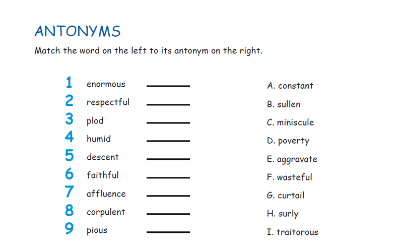 Antonyms Worksheet - 2