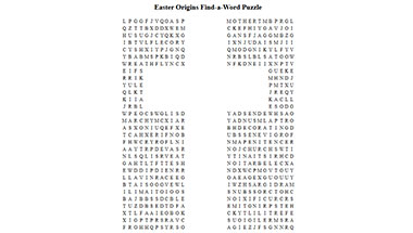 Easter Origins Find-a-Word
