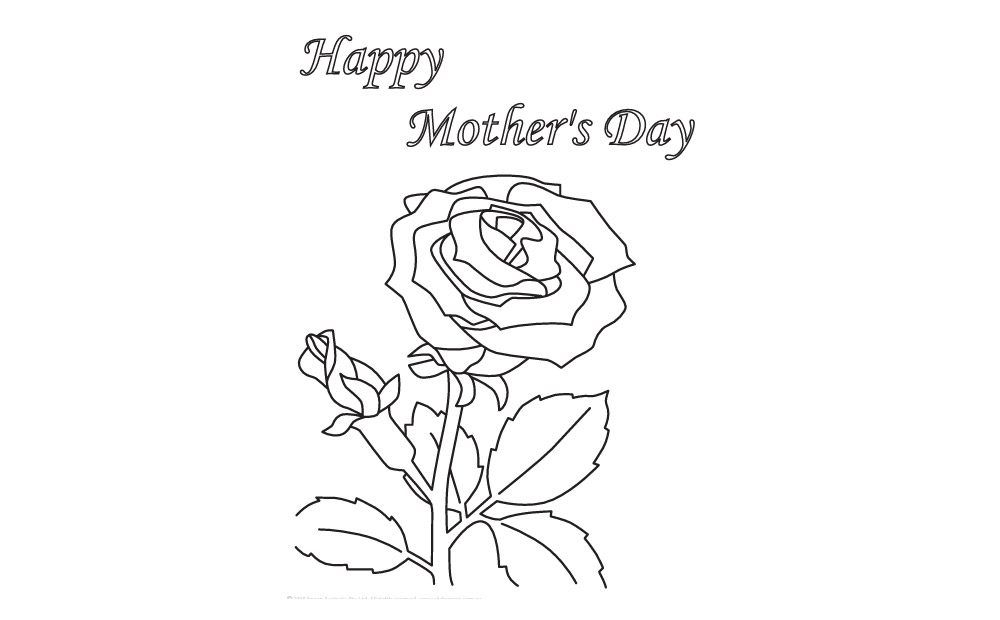 Rose Colouring Sheet