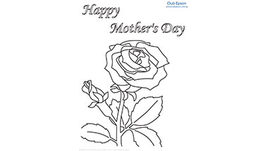 Rose Colouring Sheet
