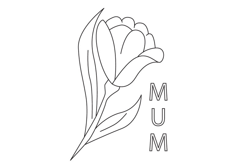 Tulip Colouring Sheet