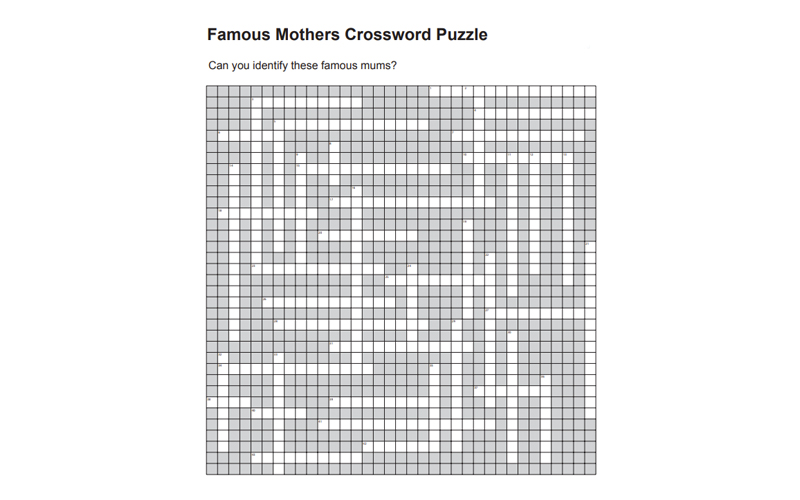Famous Mums Crossword