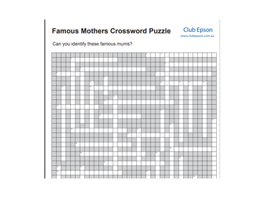 Famous Mums Crossword