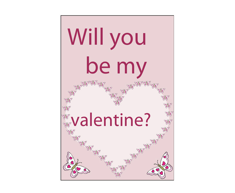 Valentine's Day Butterflies Card