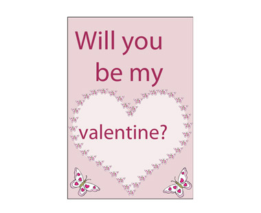 Valentine's Day Butterflies Card