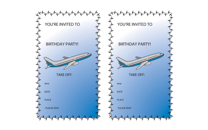 Airplane Birthday Invitation
