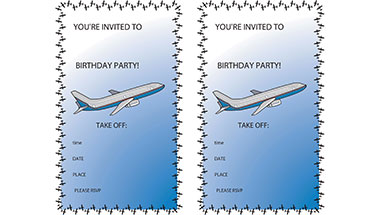 Airplane Birthday Invitation