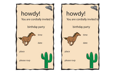 Western Birthday Invitation