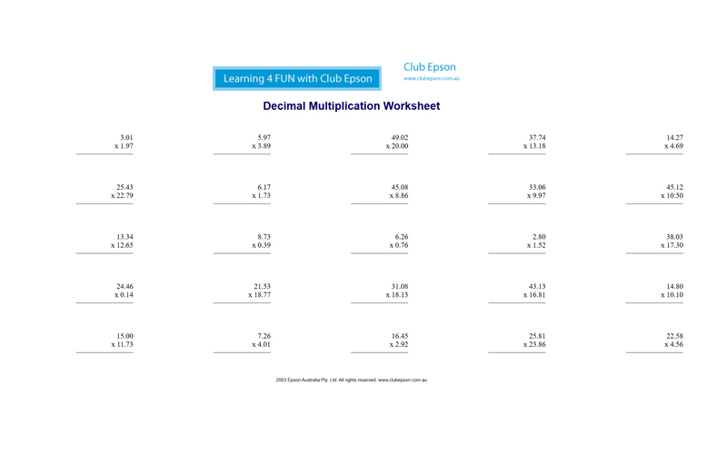 Decimal Multiplication